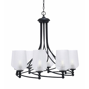 Capri - 8 Light Uplight Chandelier-26.5 Inches Tall and 25 Inches Wide