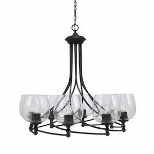 Capri - 8 Light Uplight Chandelier-30.5 Inches Tall and 32.75 Inches Wide
