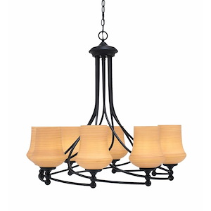 Capri - 8 Light Uplight Chandelier-30.5 Inches Tall and 32 Inches Wide