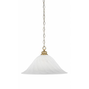 Chain - 1 Light Chain Hung Pendant-11.5 Inches Tall and 20 Inches Wide