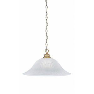 Chain - 1 Light Chain Hung Pendant-10 Inches Tall and 20 Inches Wide