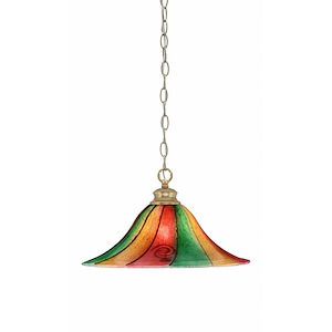 Chain - 1 Light Chain Hung Pendant-9.25 Inches Tall and 16 Inches Wide - 1290483