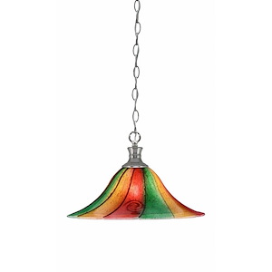 Chain - 1 Light Chain Hung Pendant-10 Inches Tall and 16 Inches Wide - 1290490