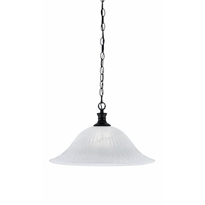 Chain - 1 Light Chain Hung Pendant-11 Inches Tall and 20 Inches Wide