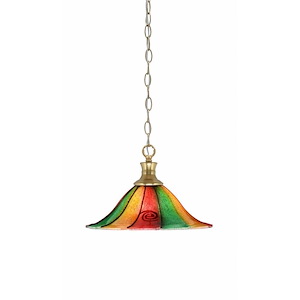 Chain - 1 Light Chain Hung Pendant-8.75 Inches Tall and 14 Inches Wide - 1290489