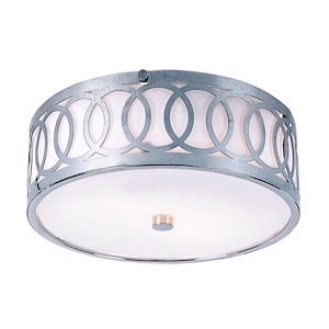 Modern - Two Light Semi-Flush Mount with Olympic Rings
