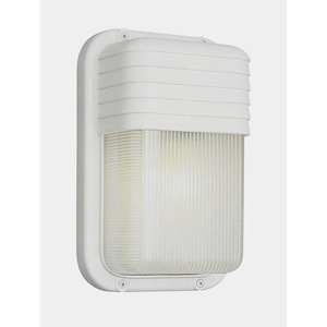 One Light Outdoor High Lashed Rectangle Bulkhead