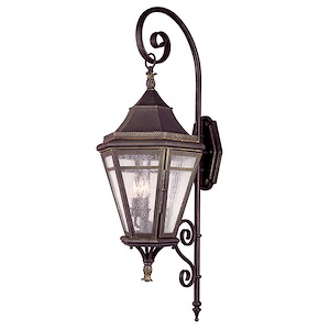 Morgan Hill-3 Light Outdoor Wall Lantren-13 Inches Wide by 37.75 Inches High
