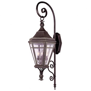Morgan Hill-4 Light Outdoor Wall Lantren-15 Inches Wide by 46 Inches High