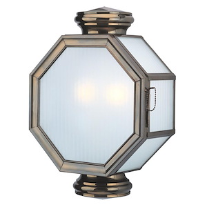 Lexington-2 Light Outdoor Large Wall Lantern-13.5 Inches Wide by 18.75 Inches High