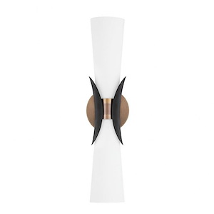 Muncie - 2 Light Wall Sconce In Art Deco Style-21 Inches Tall and 5 Inches Wide