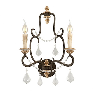 Bordeaux-2 Light Wall Sconce-14.5 Inches Wide by 20.75 Inches High