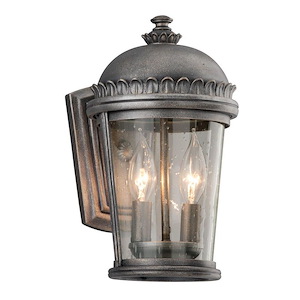 Ambassador-2 Light Outdoor Small Wall Lantren-6.75 Inches Wide by 12 Inches High