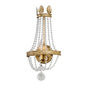 Viola-1 Light Wall Sconce-9 Inches Wide by 17.75 Inches High