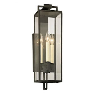 Beckham-3 Light Outdoor Wall Mount-6 Inches Wide by 21.5 Inches High