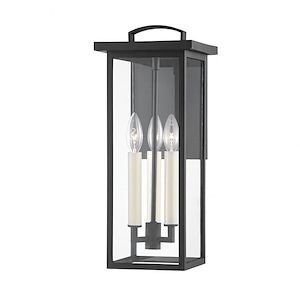 Eden - 3 Light Outdoor Wall Mount In Mission Style-18 Inches Tall and 7.5 Inches Wide