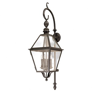 Townsend-4 Light Outdoor Extra Large Wall Lantren-13.5 Inches Wide by 47 Inches High