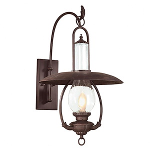 La Grange-1 Light Outdoor Wall Lantren-16 Inches Wide by 26.5 Inches High