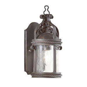 Pamplona-1 Light Outdoor Wall Lantren-6 Inches Wide by 12.25 Inches High