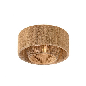 Coe - 1 Light Flush Mount-9 Inches Tall and 16 Inches Wide
