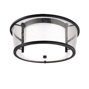 Bennington - 2 Light Flush Mount-7 Inches Tall and 15 Inches Wide