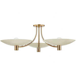 Wolfe - 6 Light Semi-Flush Mount In Modern Style-13.5 Inches Tall and 40.5 Inches Wide