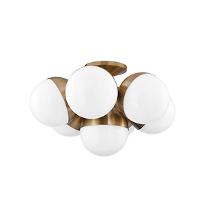 Cupertino - 7 Light Semi-Flush Mount-14 Inches Tall and 23.5 Inches Wide