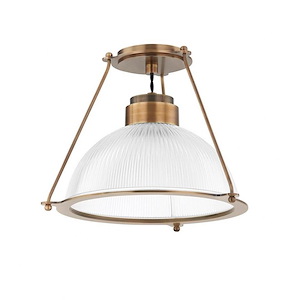 Glint - 1 Light Semi-Flush Mount-11 Inches Tall and 15 Inches Wide