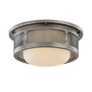 Bauer-1 Light Flush Mount in Industrial Style-16.5 Inches Wide by 7.5 Inches High