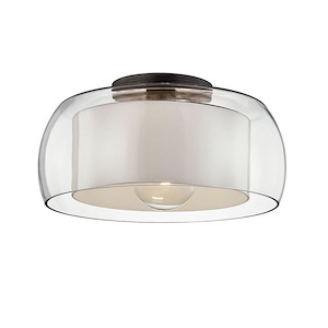 Candace-1 Light Flush Mount in Transitional Style-17.5 Inches Wide by 8.75 Inches High