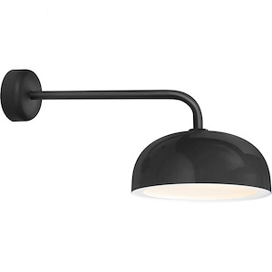 Dome-1 Light Wall Sconce with Curve Arm-14 Inches Wide by 9.88 Inches High - 1216820