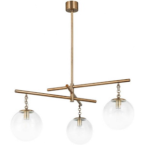 Wade - 3 Light Chandelier In Modern Style-20.75 Inches Tall and 44.25 Inches Wide