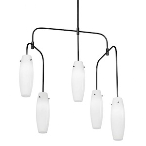 Cyan - 5 Light Chandelier In Contemporary Style-49.75 Inches Tall and 23 Inches Wide