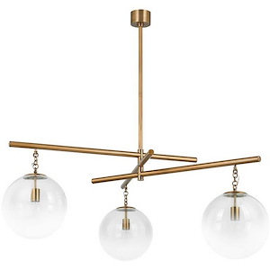 Wade - 3 Light Chandelier In Modern Style-24 Inches Tall and 59 Inches Wide