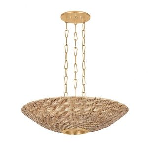 Ollie - 3 Light Pendant-7 Inch Tall and 28 Inch Wide