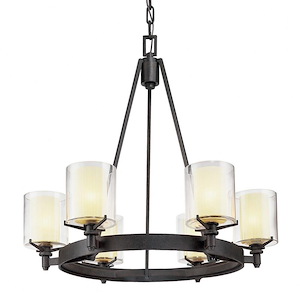 Arcadia-6 Light Chandelier-26.5 Inches Wide by 26 Inches High