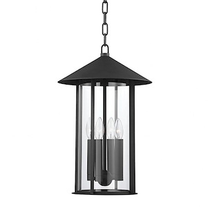 Long Beach - 4 Light Outdoor Pendant In Industrial Style-20 Inches Tall and 13 Inches Wide