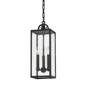 Caiden - 3 Light Outdoor Hanging Lantern In Elevated Industrial and Transitional Essentials Style-21.5 Inches Tall and 7 Inches Wide