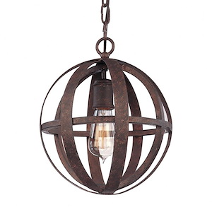 Flatiron-1 Light Small Pendant-10 Inches Wide by 11.75 Inches High - 266378