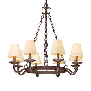 Lyon-8 Light Medium Chandelier-33 Inches Wide by 26 Inches High