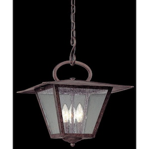 Potter-3 Light Outdoor Large Pendant-14 Inches Wide by 16.75 Inches High