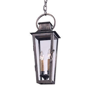 Parisian Square-2 Light Outdoor Hanging Lantern-7 Inches Wide by 20.5 Inches High