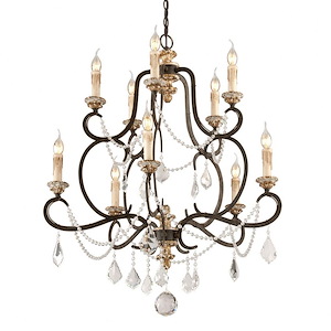 Bordeaux-10 Light Medium Chandelier-32.25 Inches Wide by 38.75 Inches High