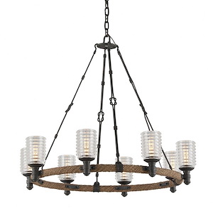 Embarcadero-8 Light Medium Chandelier-30 Inches Wide by 24.75 Inches High