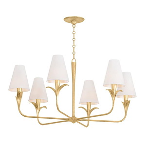 Quill - 6 Light Chandelier-20.25 Inch Tall and 40 Inch Wide - 1395503