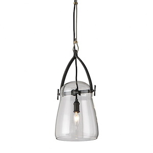 Silverlake-1 Light Small Pendant-8 Inches Wide by 16.25 Inches High