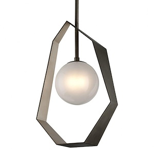 Origami-12W 1 LED Large Pendant-12 Inches Wide by 45.5 Inches High