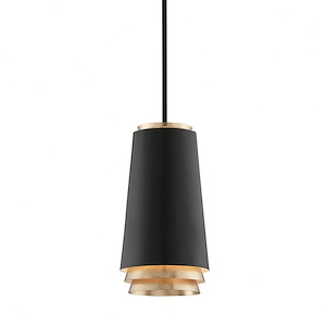 Fahrenheit-12W 1 LED Small Pendant-8.25 Inches Wide by 15 Inches High