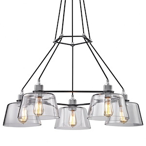 Audiophile-5 Light Chandelier-35.5 Inches Wide by 20.5 Inches High - 617420