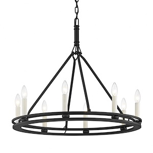 Sutton-8 Light Chandelier-27.5 Inches Wide by 24 Inches High